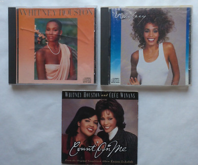 Whitney Houston CDs Lot of 3. Self-Titled. Whitney. Count on Me Single.