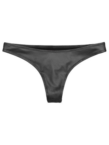 Damen Wetlook Tangas niedriger Bund Höschen Bikini Slips Hipster Schlüpfer Nachtwäsche - Bild 5 von 28