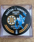 Boston Bruins Centennial Autographed Swayman Warmup Puck Game 7 RD1 vs Toronto  — photo 6