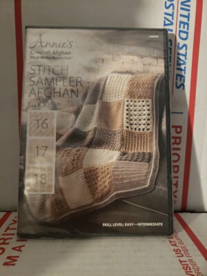 Annie s Crochet Afghan Stitch Sampler Blocks 1 DVD Brand New Sealed  #162