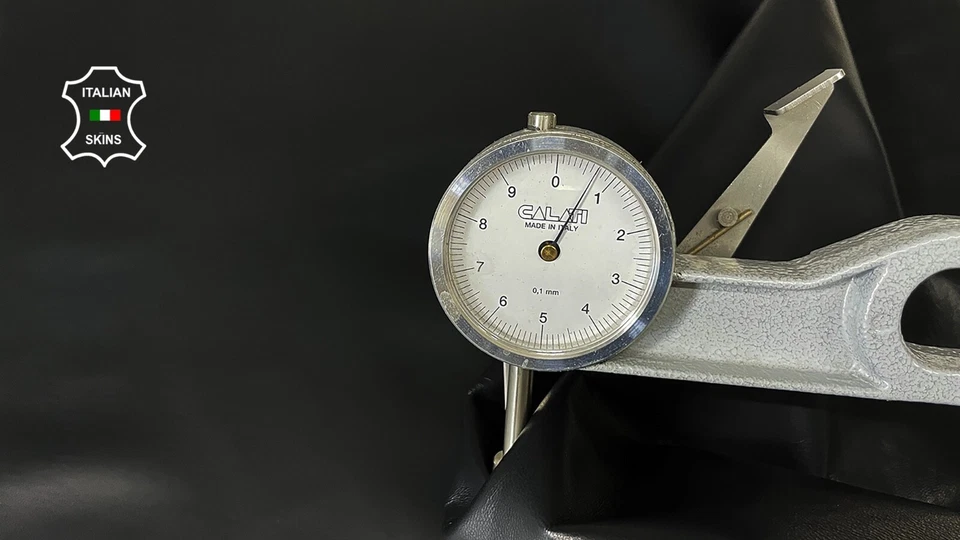 Piel de cordero italiana pieles pieles pieles cuero suave premium negro 7sqf Foto 4 de 4