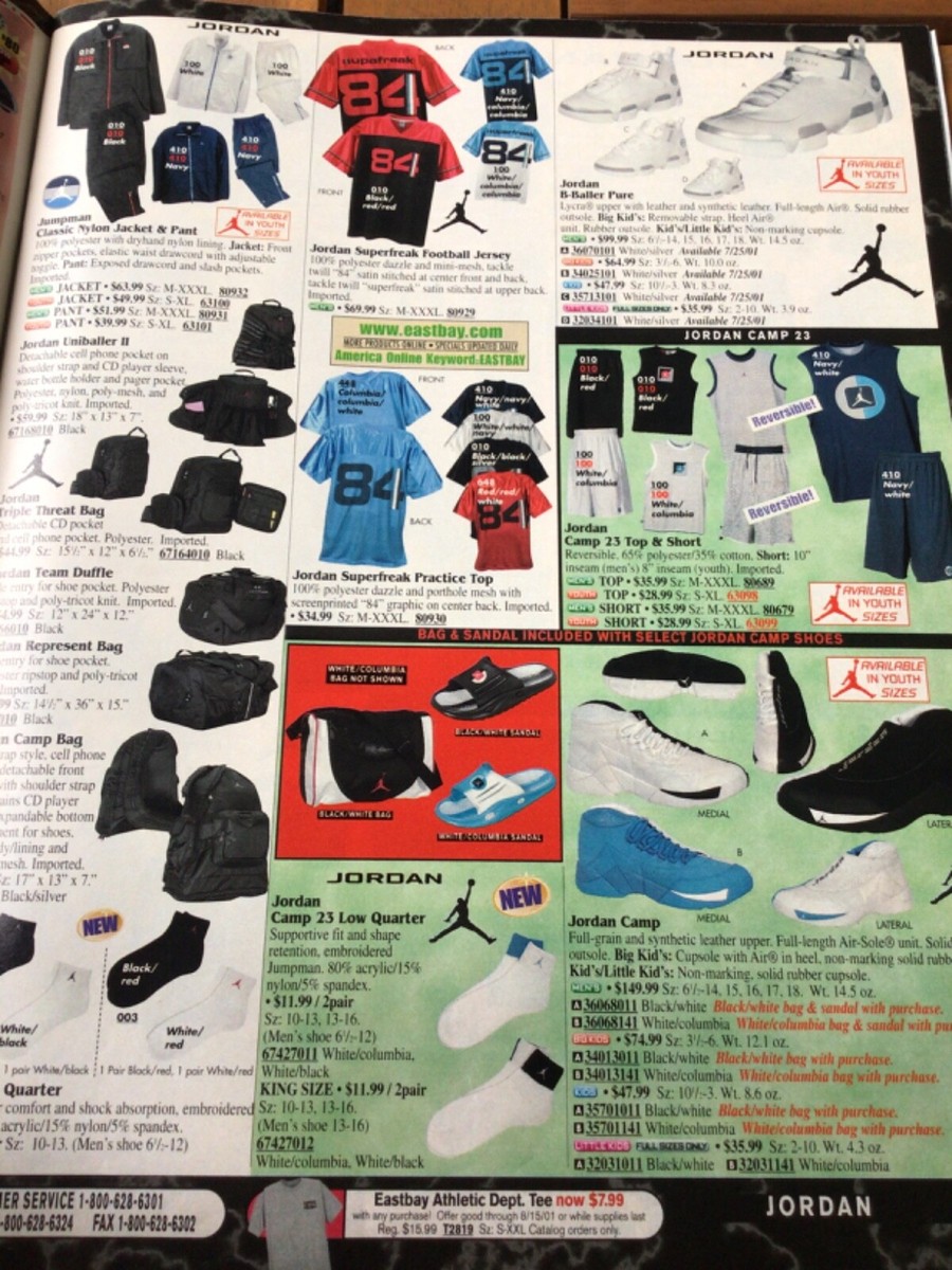 Eastbay The Athletic SportSource Catalog July 2001 Jordan Kobe