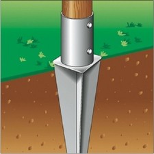 galvanized support anchor wooden posts palisade stake fence garden wall