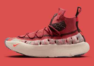 Women's Size 6.5 $200 Nike ISPA Sense FlyKnit 'Adobe&Bright Crimson' CW3203-600