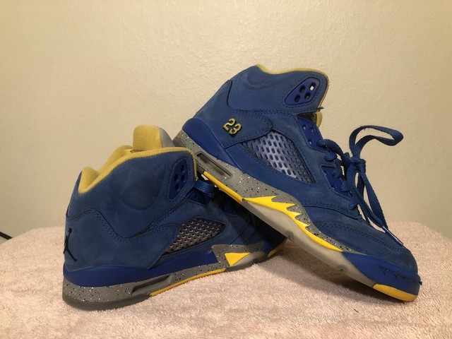 Nike Air Jordan 5 Retro Laney JSP Royal Blue Yellow Ci3287-400 Youth Size 4y for sale online | eBay