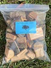 Oak Wood Chunks Smoking BBQ Grilling Cooking Smoker FREE Shipping (1 Gallon Bag)