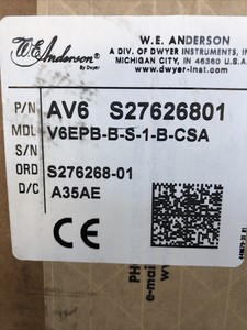 W E Andsrson P N Av6 S Mdl V6epb B S 1 B Csa Flow Switch Ebay