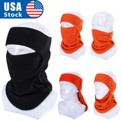 Winter Fleece Balaclava Ski Full Face Mask Neck Gaiter Windproof Half Face Cover