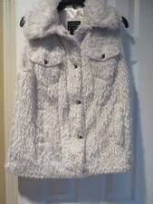 LADIES GUESS SHAGGY FUR VEST SIZE S REDUCED