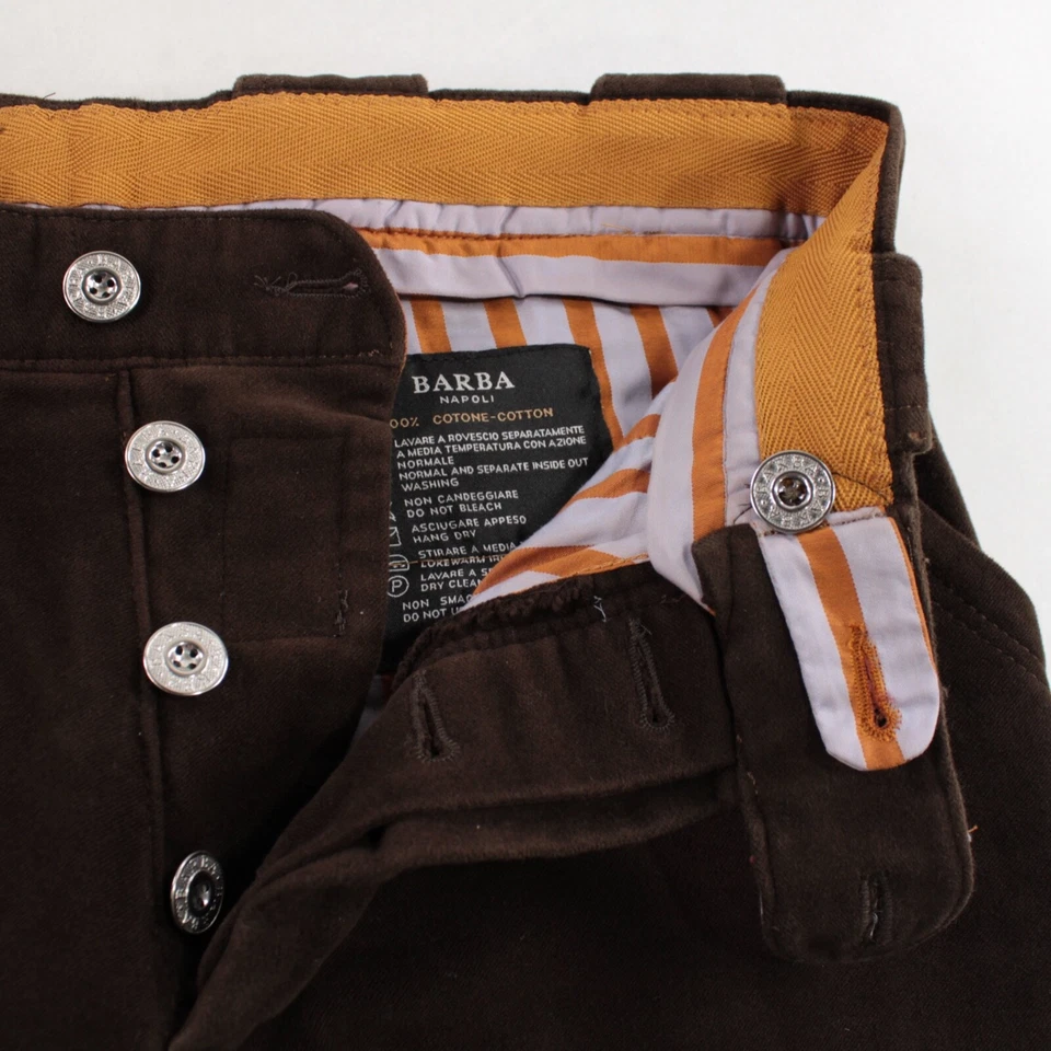 Pantalones chinos/informales Barba nuevos con etiquetas talla 44 29 marrón liso 100 % algodón EE. UU. Foto 3 de 4