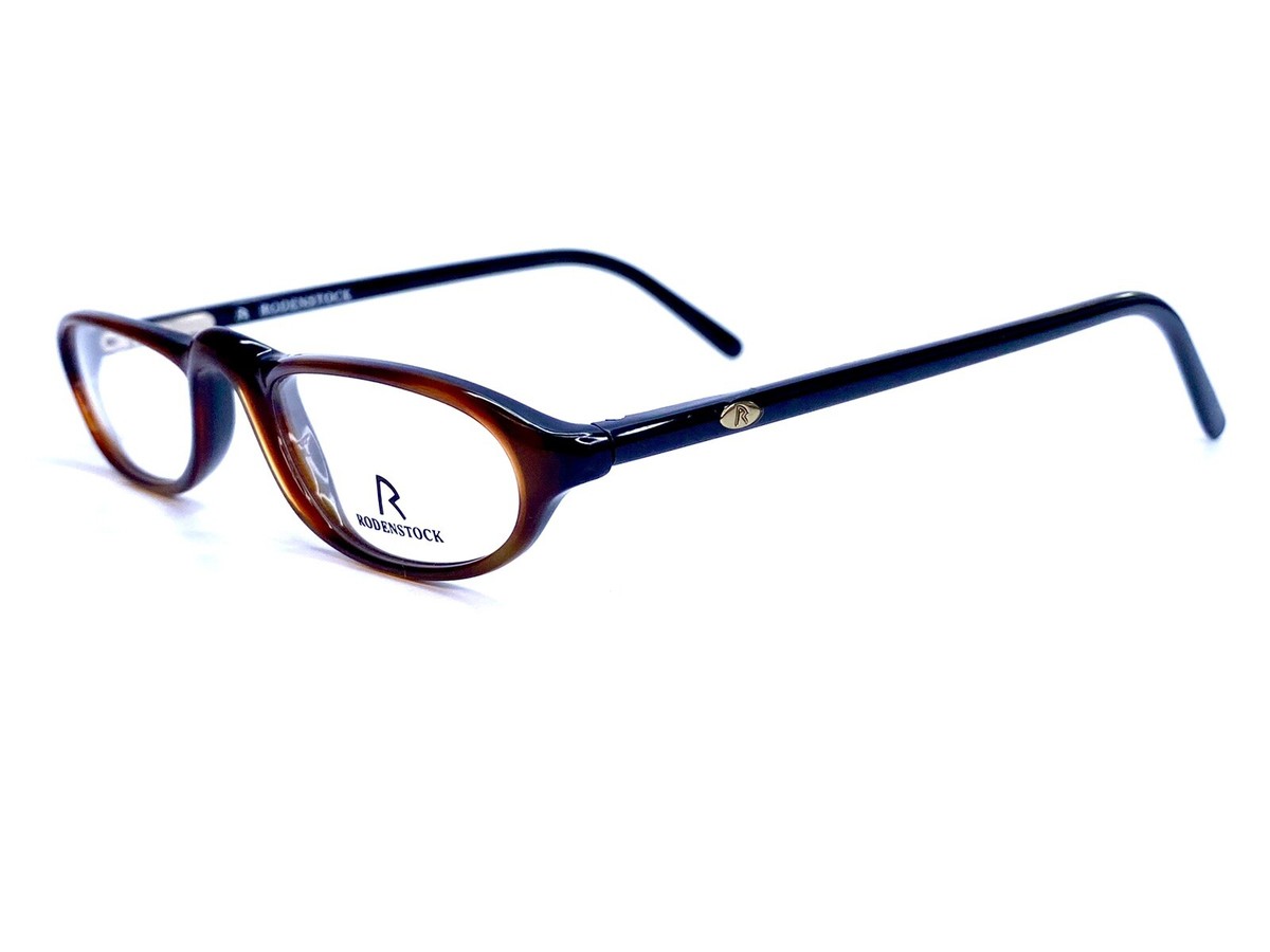 New Rodenstock Burgundy Black Oval Frame Eyeglasses Italy 