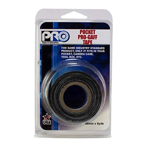 Pocket Gaff Tape 2 inch (48mm) x 6 Yards Length Black Matte. Pocket Size Gaff...