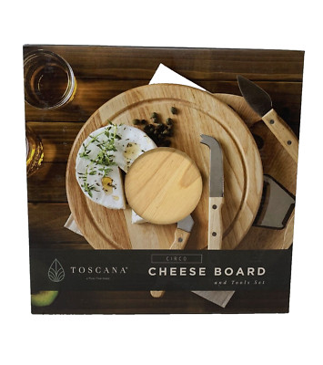 Picnic Time Toscana 854-00-505 Circo Cheese Cutting Board & Tools Set Parawood