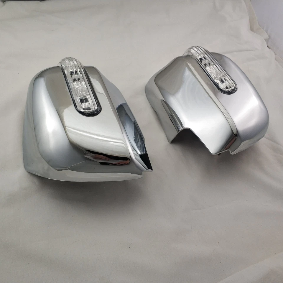 Tapa lateral del espejo retrovisor con luz LED cromada para Toyota Highlander 01-07 Foto 3 de 4