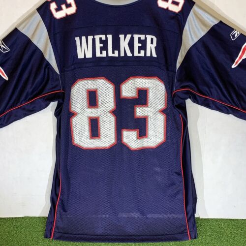 Camiseta deportiva azul de colección de los New England Patriots de los New England Wes Welker #83 para hombre M - Imagen 16 de 24