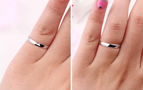 Lady Genuine 925 Sterling Silver Solid 2mm Thin Classic Plain Band Wedding Ring - Picture 6 of 6