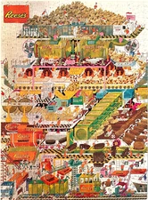 Vtg Schmid Reese's Peanut Butter Cup Factory 1000 Piece Jigsaw Puzzle COMPLETE