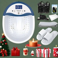 Professional Ionic Foot Spa Bath Massager + Heat & Detox Soak Tub For Relaxation