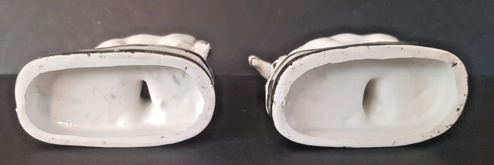 Lot de 2 figurines de chevaux en porcelaine, fin 19 eme siècle. - Photo 4/4