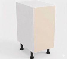 300mm Ready Built Kitchen Base Unit Matt Cream Cabinet Ready to Fit