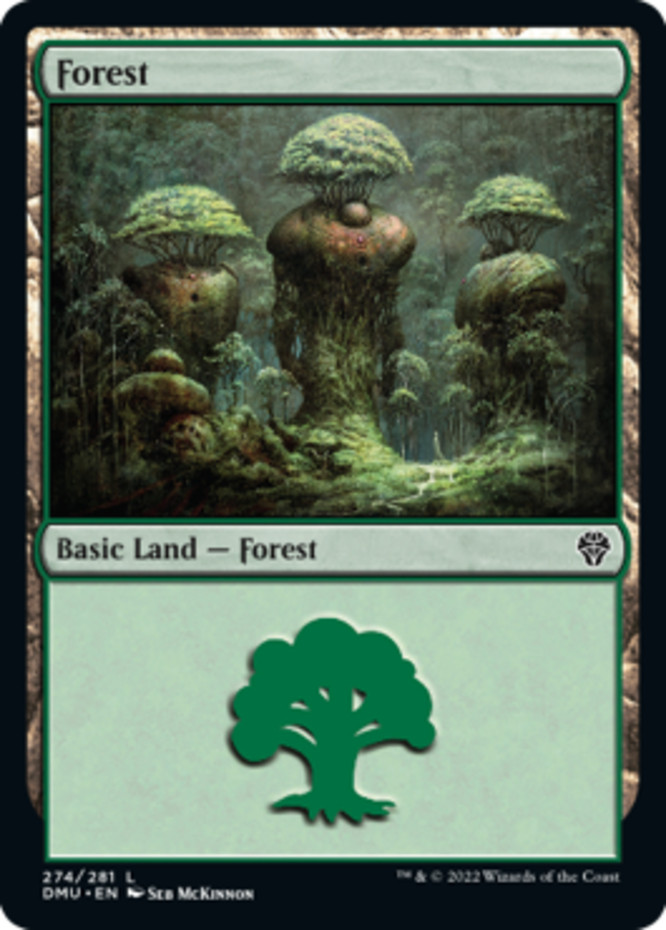 Forest (274) Dominaria United Lightly Played, English