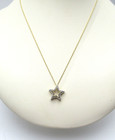 Kay Jewelers 10K Yellow Gold 40 Diamond Star Pendant Necklace in Box 18" [N132] — photo 3