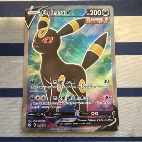 LP Pokemon TCG Umbreon V Evolvinv Skies 188/203 Full Art