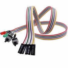 1 Pack Desktop Computer Case Motherboard On/Off/Reset/HDD Switch Power Cord...