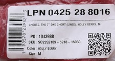 Fabletics Men's Lightweight Lined 7" The One Short NN7 Holly Berry Medium NWT