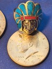 Sz 10 Native American Style Turquoise & Coral Inlay .925 Sterling Silver Ring — photo 10