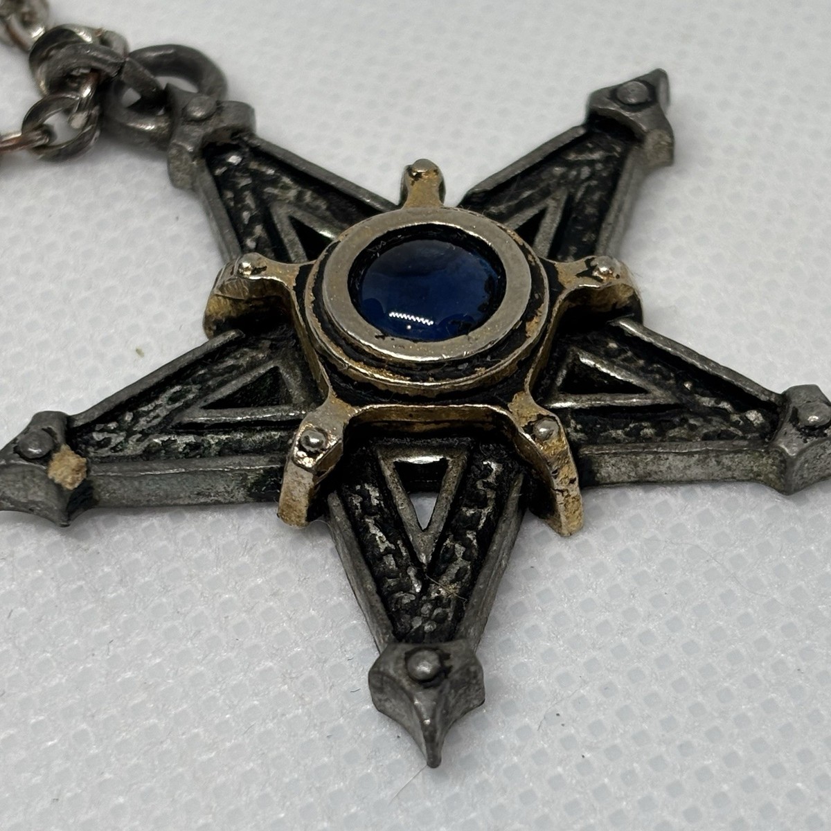 Vintage Alchemy Carta 1992 Gothic Pewter Blue Cabochon Star