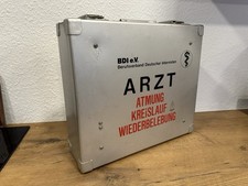 Vintage  Arztkoffer Koffer Erste Hilfe Alu Medizinkoffer Verbandskasten