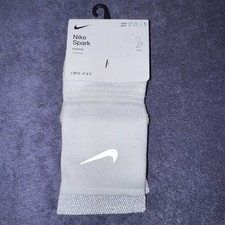 NWT Nike Unisex Spark Dri-FIT Lightweight Running Ankle Socks White Size Large