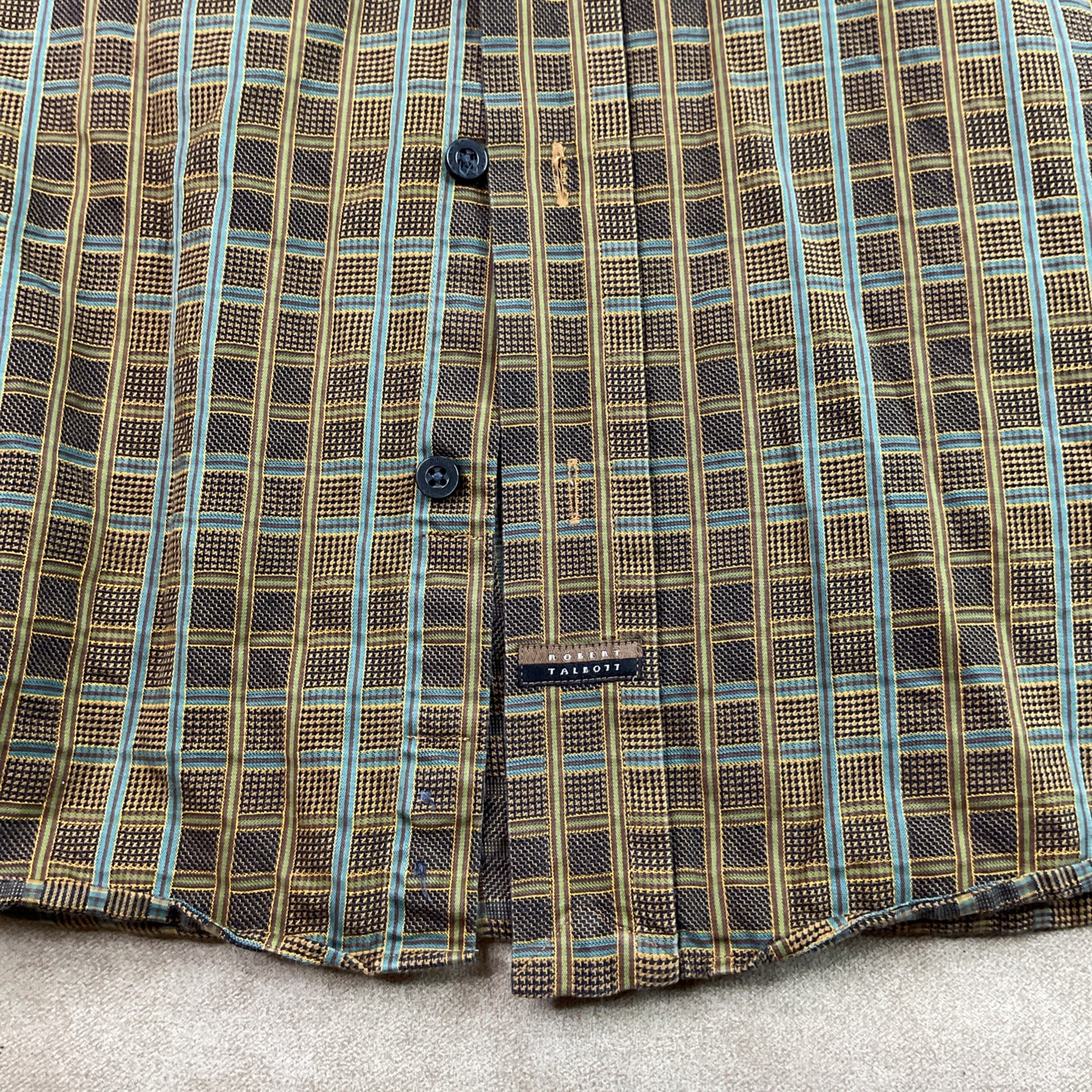 Robert Talbott Shirt Button Front Long Sleeve Che… - image 6