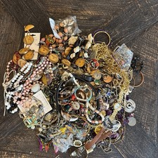 7 lbs Bulk Jewelry Lot Severely Tangled Wearable, Broken Craft, Repair, Resale B