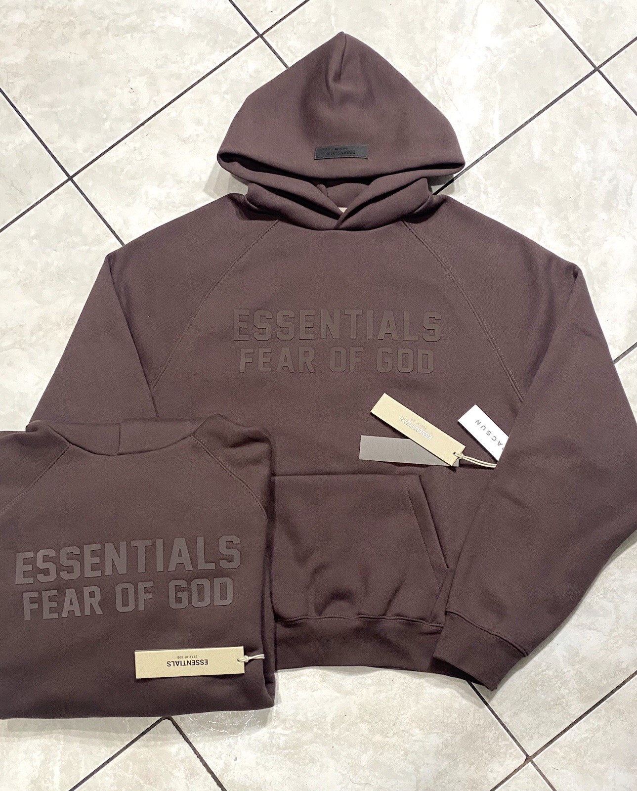 Fear of God Essentials Plum Hoodie Size XS store tags and bag included 