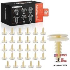 7.94mm Nylon Door Trim Panel Retainer Clips Push Pin Fastener Compatible 30