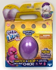 Little Live Pets Surprise Chick Hatch & Hop Purple Glitter Egg NEW (Damaged Box)