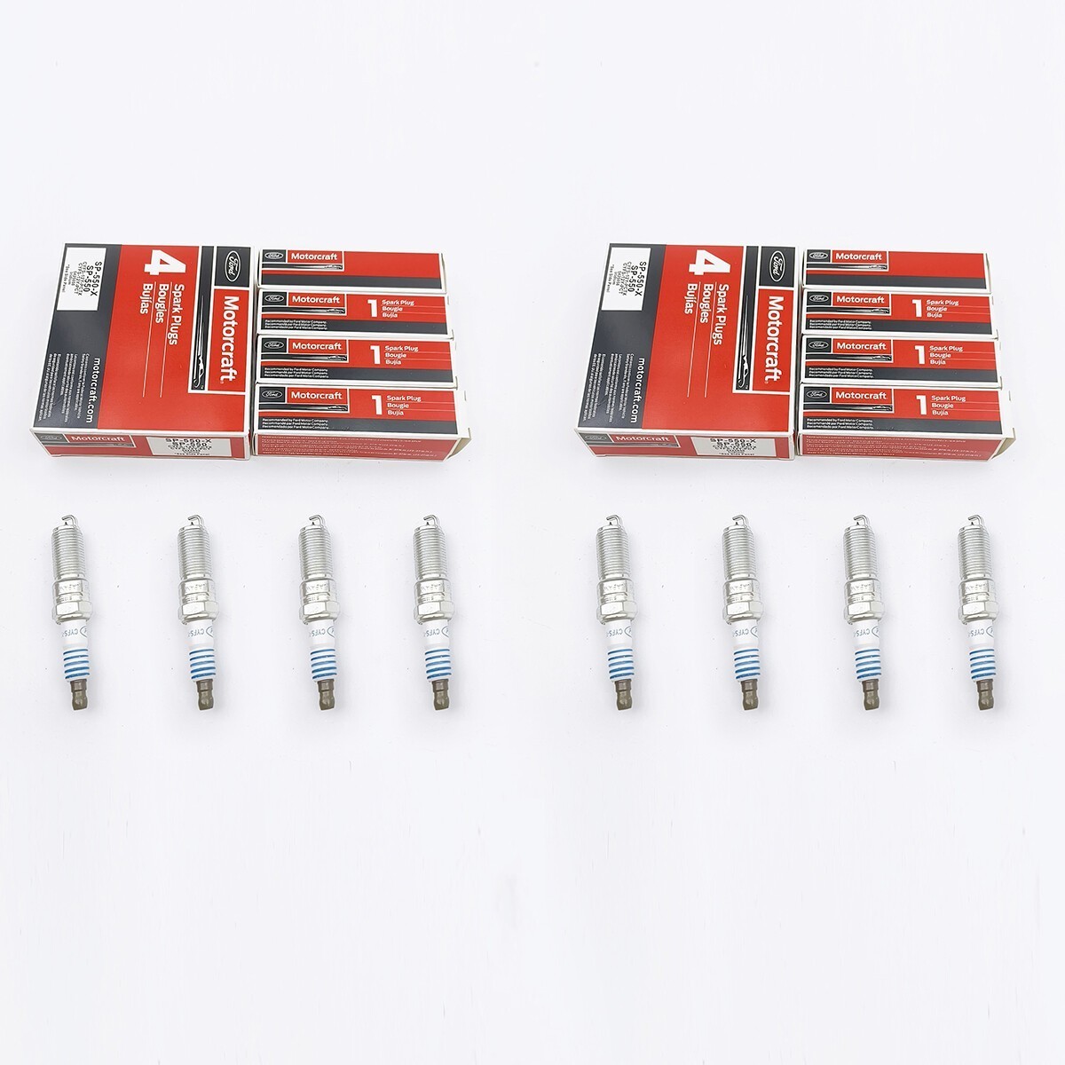 Set of 8 New For Motorcraft OEM Ford Iridium Spark Plugs SP550X CYFS12YPCT