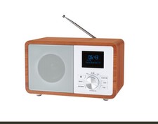 Tronic Radio DAB+ in Holzoptik HG11294B mit Bluetooth weiss LCD Anzeige*B-Ware