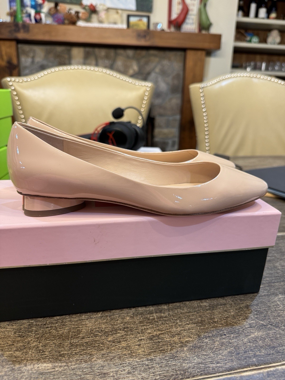 Kate Spade New York Women's Fallyn Tusk Nude Patent Leather Shoes Flats Size 7.5 thumbnail 4