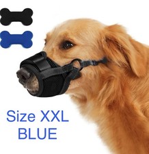 PawWares Dog Muzzle Soft Nylon Adjustable-Breathable-Drinkable  BLUE XX-LARGE