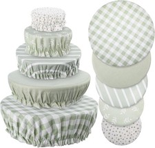 5 Pcs Reusable Bowl Covers for Bread Proofing 5 Sizes Elastic Cotton Cloth
