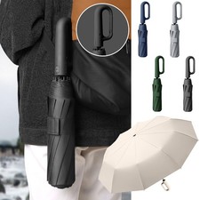 Automatic Open Close Compact Folding Umbrella Wind Rain Protection Travel Essent