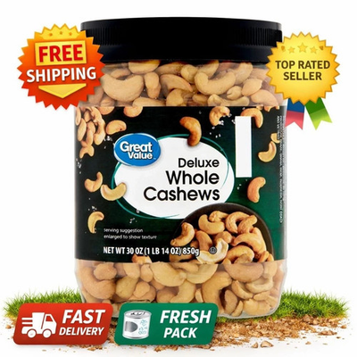 #ad Great Value Deluxe Whole Cashews 30 oz $9.65