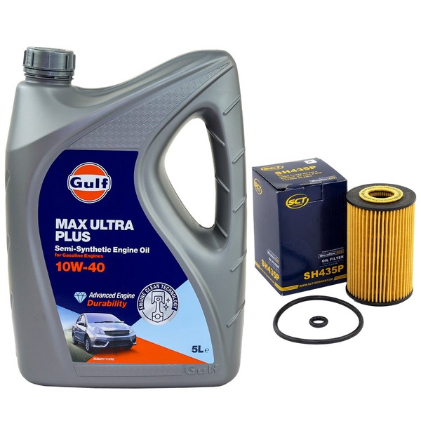 MotoröL Set Gulf Max Ultra Plus 10W-40 5 Liter + ÖLfilter FüR Mercedes A-Klasse-image