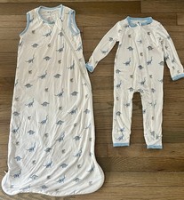 Kyte Baby Dinosaur Sleep Sack M 0.5 TOG & 12-18 Mo Bamboo Zippy Sleep Bag Blue