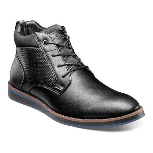 Men's Nunn Bush Circuit Plain Toe Chukka Work Boot Black 85009-001