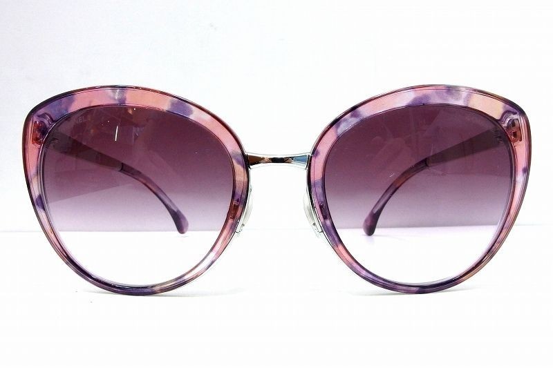 CHANEL 4208 Pink Cat Eye Design Sunglasses Italy 56□21 140