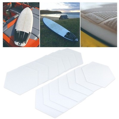 Enhanced Traction Clear Surfboard Grip Pad Set 22pcs for Better Surfing Control